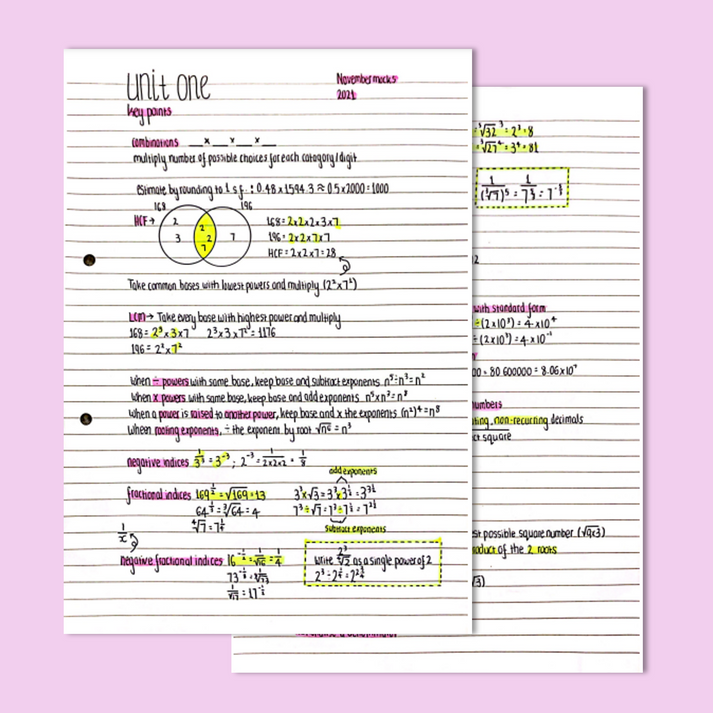 Maths Rough Note GCSE Maths Number Revision Notes – gcseobjectives