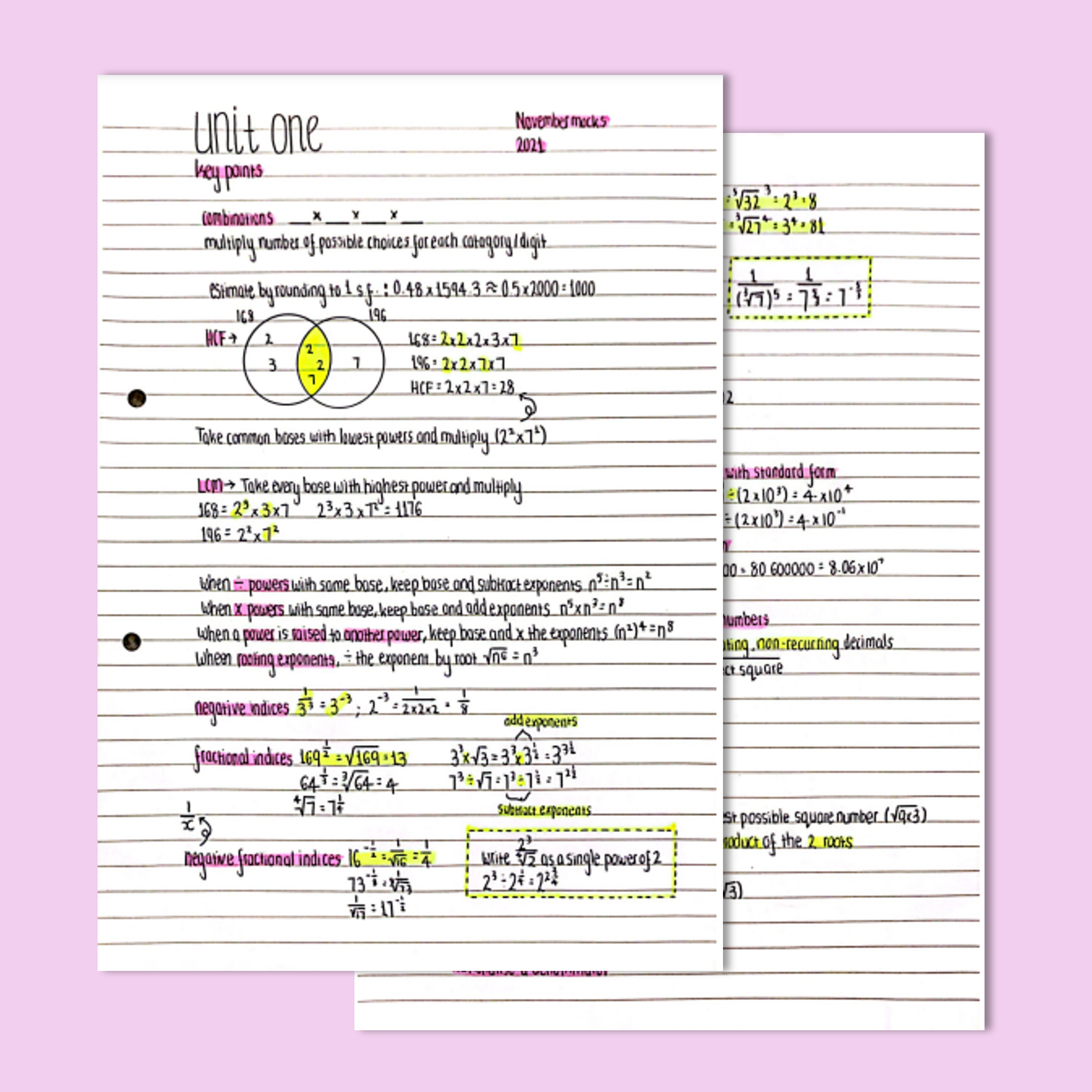 GCSE Maths Number Revision Notes Gcseobjectives GCSE Maths Number Revision Notes Gcseobjectives