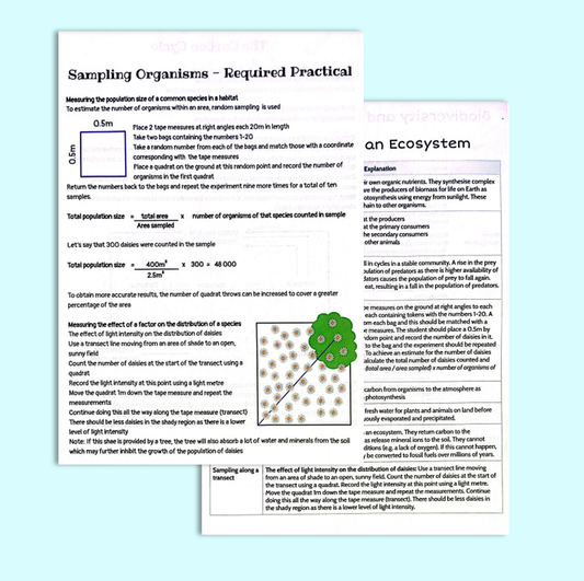 GCSE Biology Ecology Notes